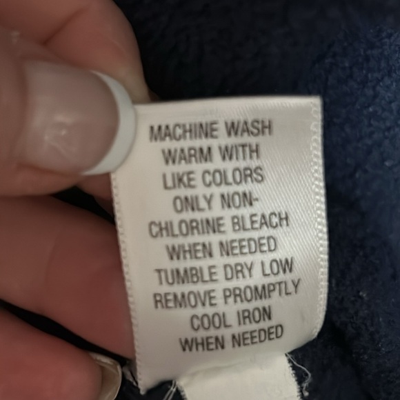 Croft and Barrow Navy, Snow and Tree | Forest Fleece zip up jacket Size Large - Picture 4 of 9